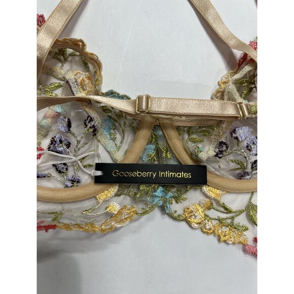 Gooseberry Intimates Wildflower Longline Floral Bra in Floral - Picture 6 of 6